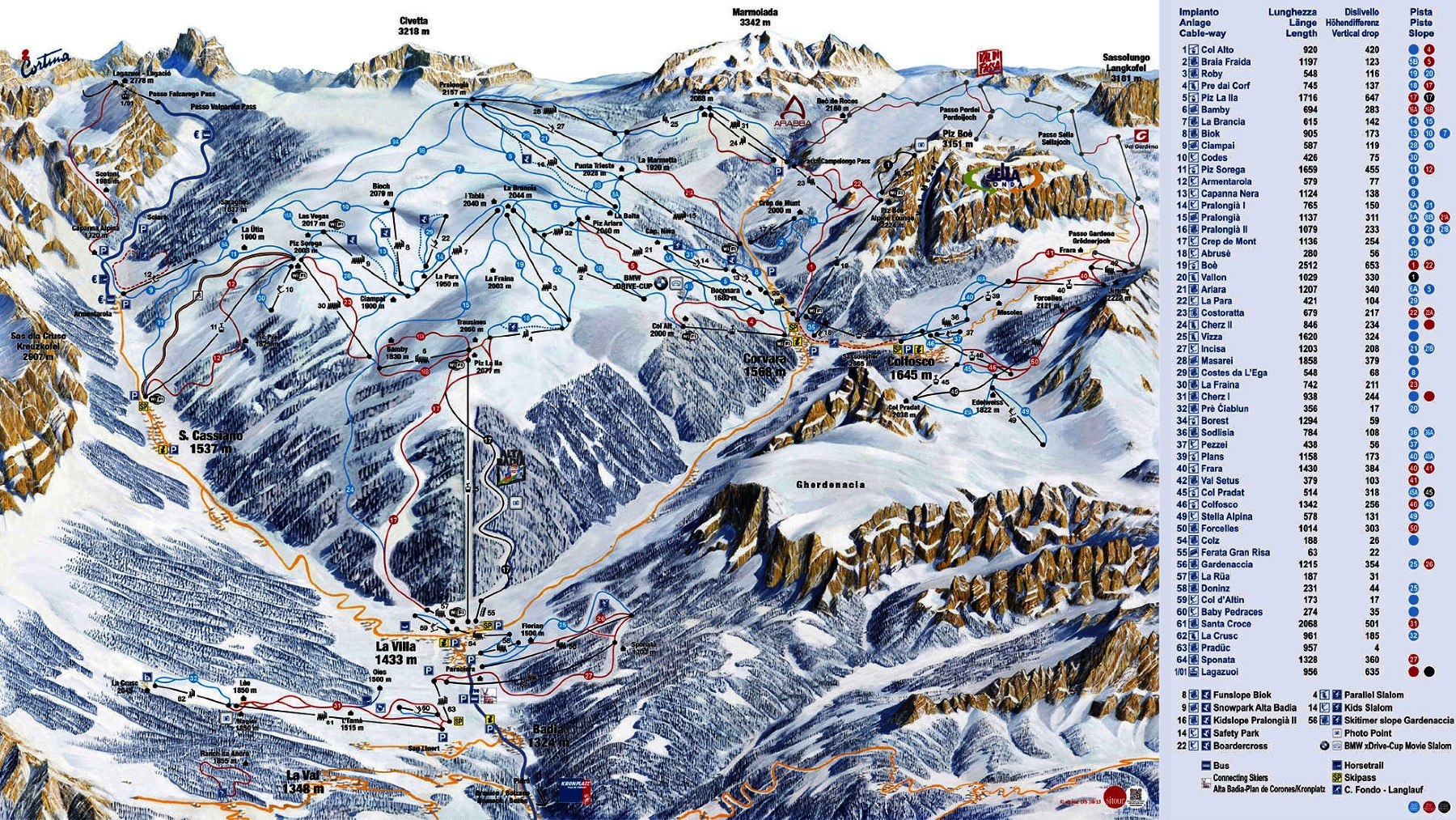 altabadia Piste Map
