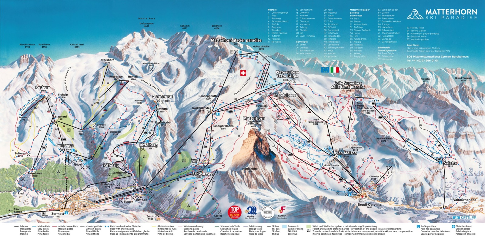 cervinia Piste Map