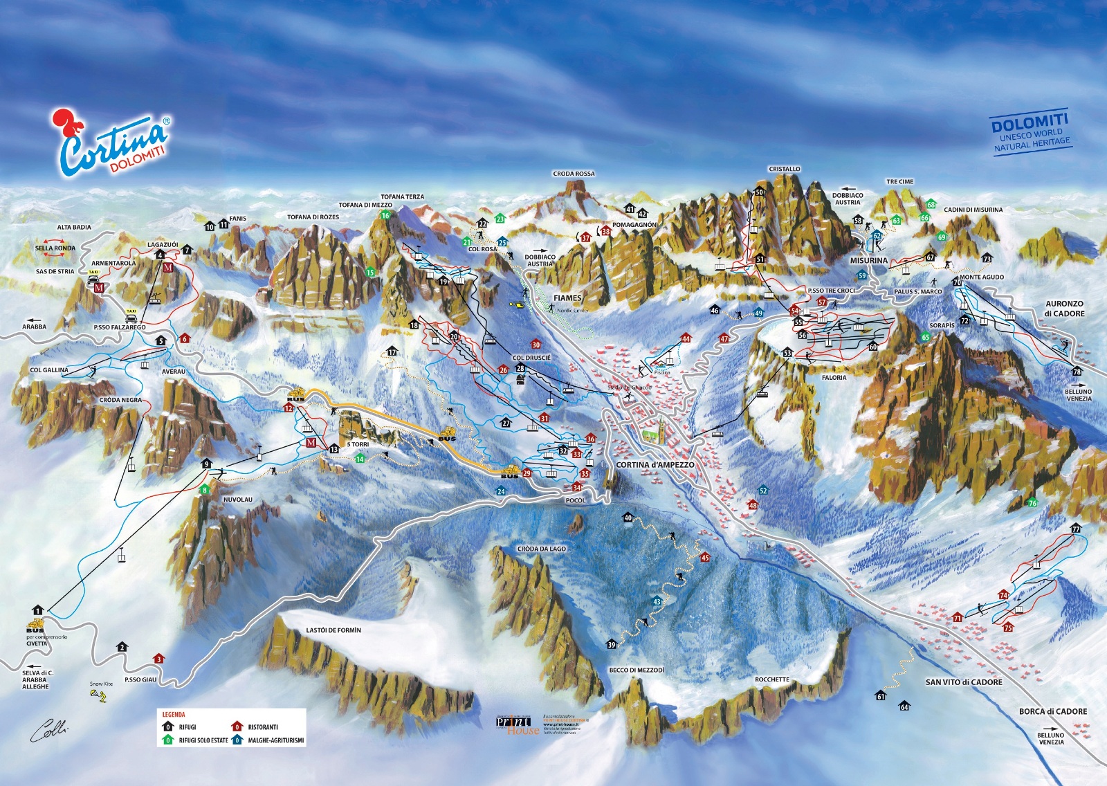Cortina d’Ampezzo Piste Map