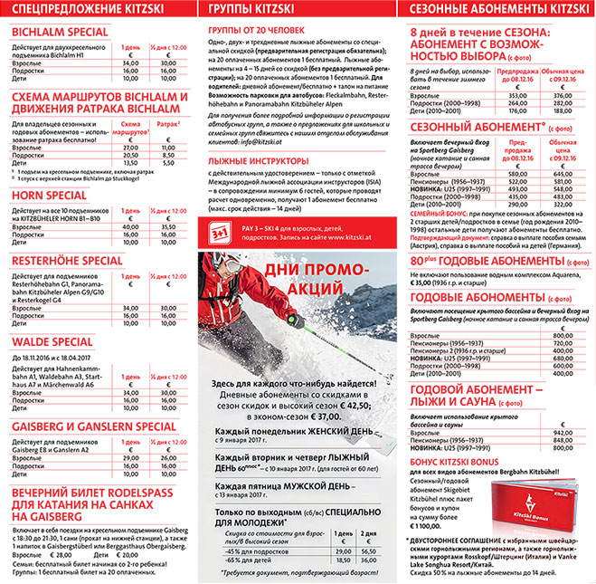 Kitzbuehel Ski pass prices